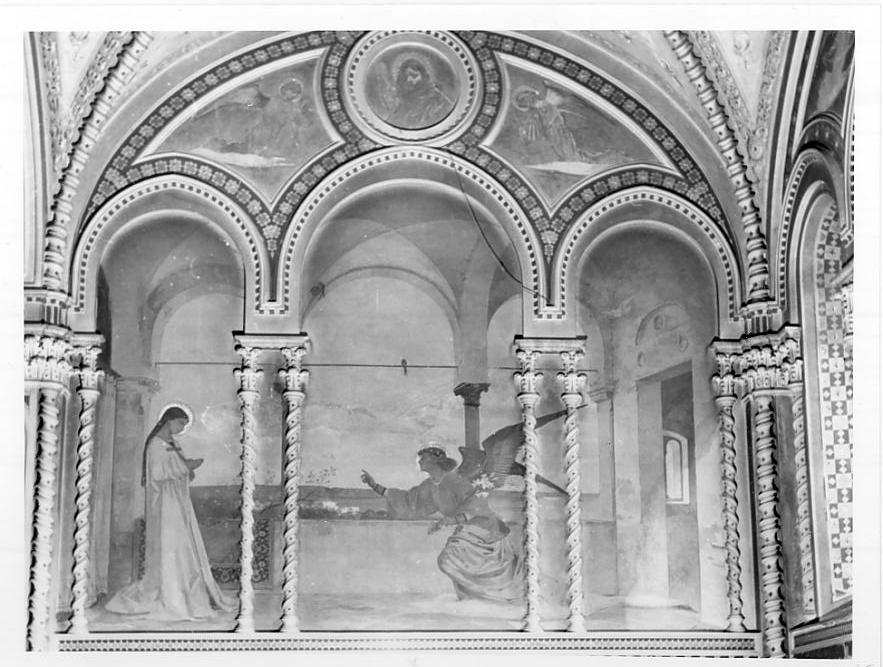 Annunciazione (dipinto, elemento d'insieme) di Faustini Modesto (seconda metà sec. XIX)