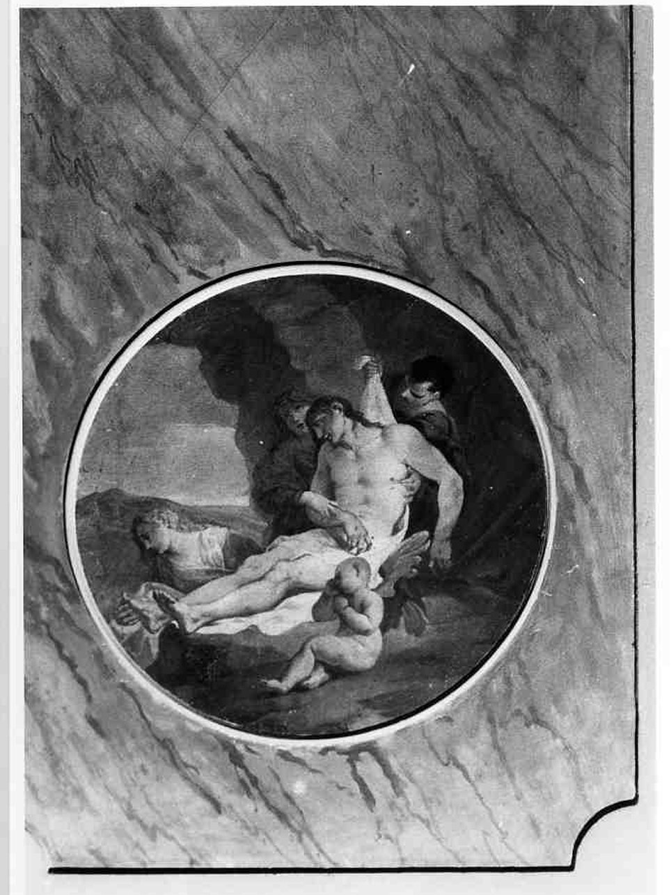 Deposizione nel sepolcro (dipinto, opera isolata) di Tortelli Giuseppe (fine sec. XVII)