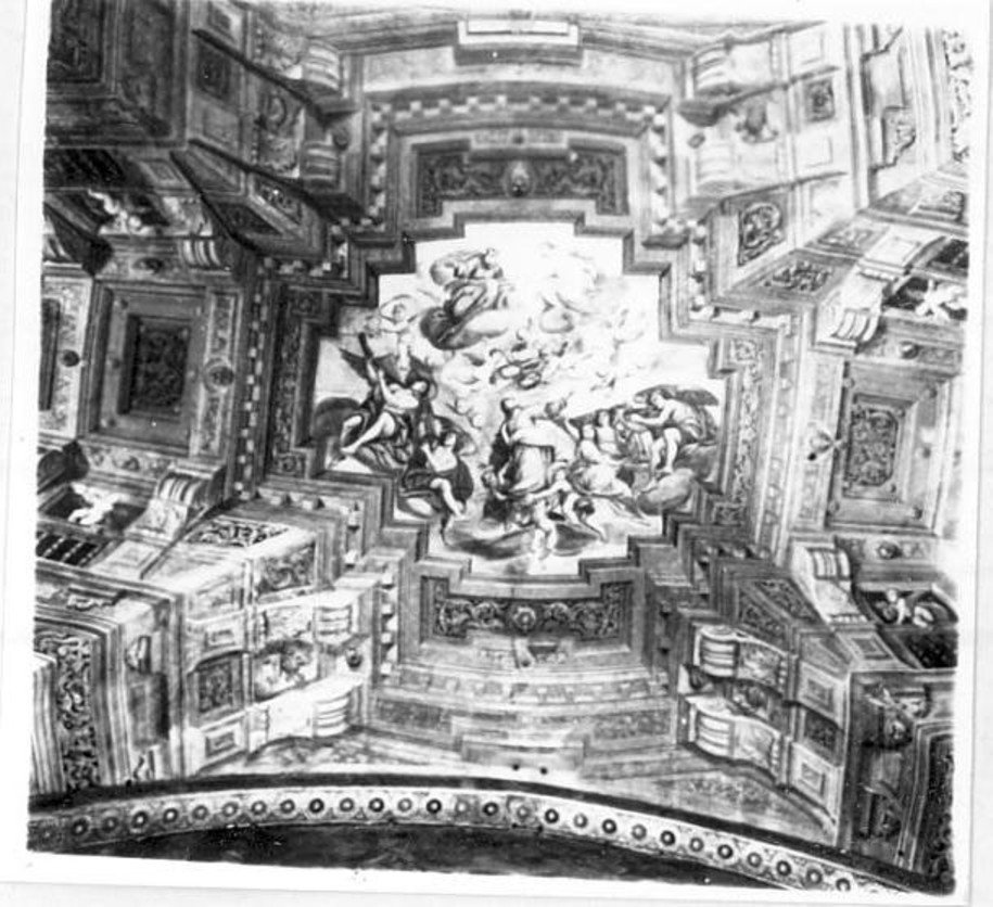 finte architetture dipinte nella volta della campata della seconda navata (decorazione pittorica, insieme) di Sorisene Pietro Antonio (seconda metà sec. XVII)