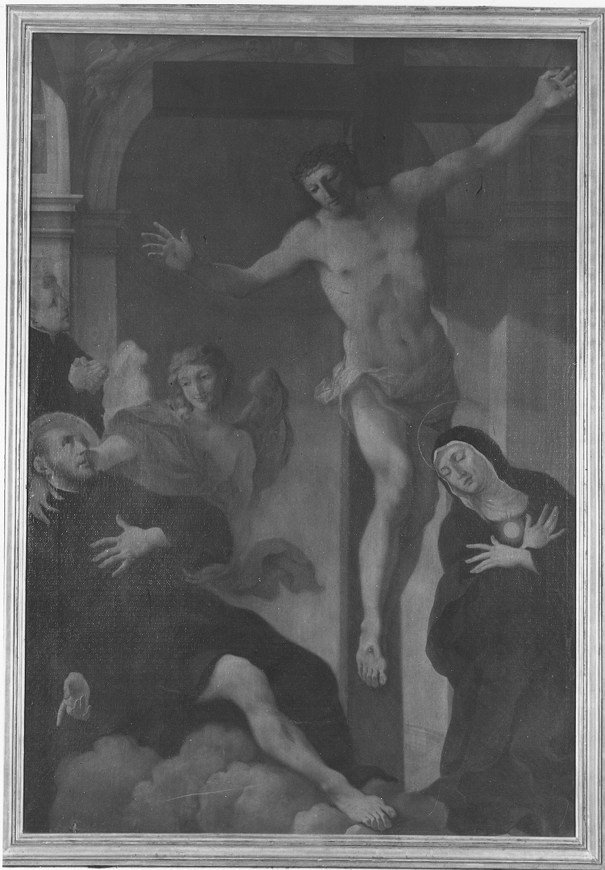 Cristo crocifisso (dipinto, opera isolata) di Tortelli Giuseppe (sec. XVIII)