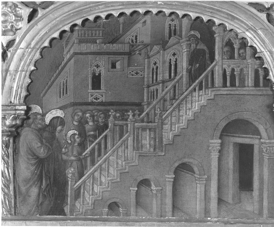 presentazione di Maria Vergine al tempio (dipinto, opera isolata) - ambito veneto (sec. XV)