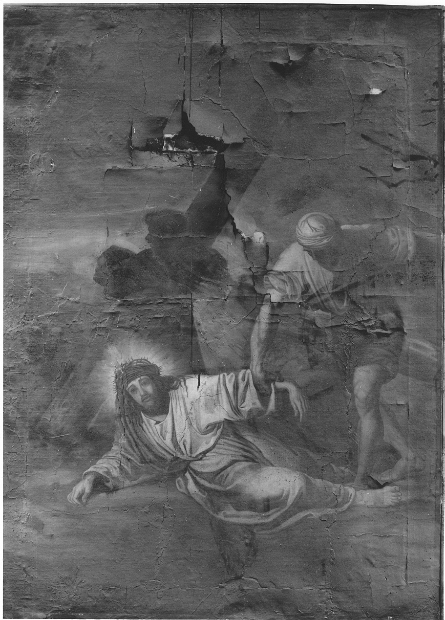 Cristo cade sotto la croce (Via Crucis, opera isolata) di Damiani Giacomo (sec. XIX)