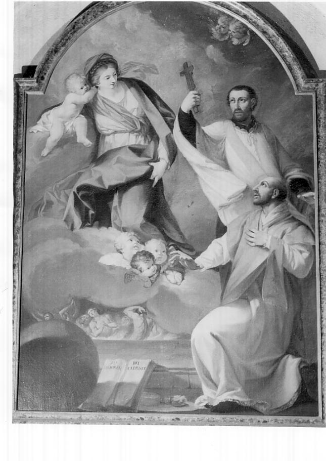 la Vergine con Sant'Ignazio e San Francesco Saverio e le anime purganti (dipinto, opera isolata) di Zola Giuseppe (attribuito) (sec. XVIII)