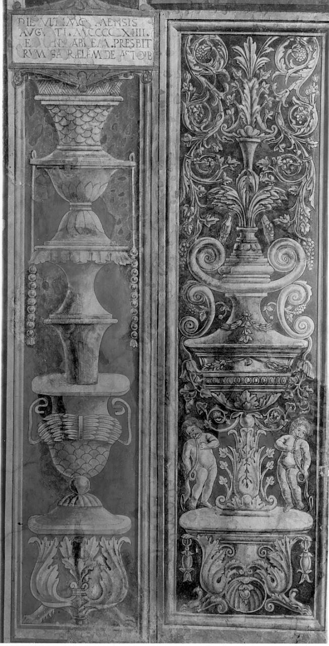 Motivo decorativo a candelabra (dipinto, elemento d'insieme) - ambito bresciano (sec. XVI)