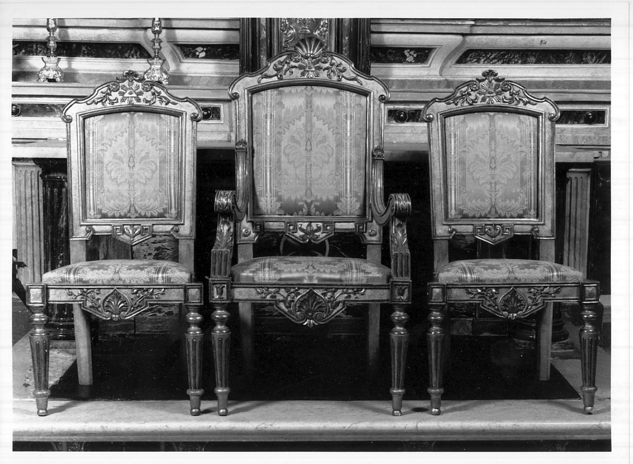 sedia, serie - bottega padana (fine/inizio secc. XVIII/ XIX)