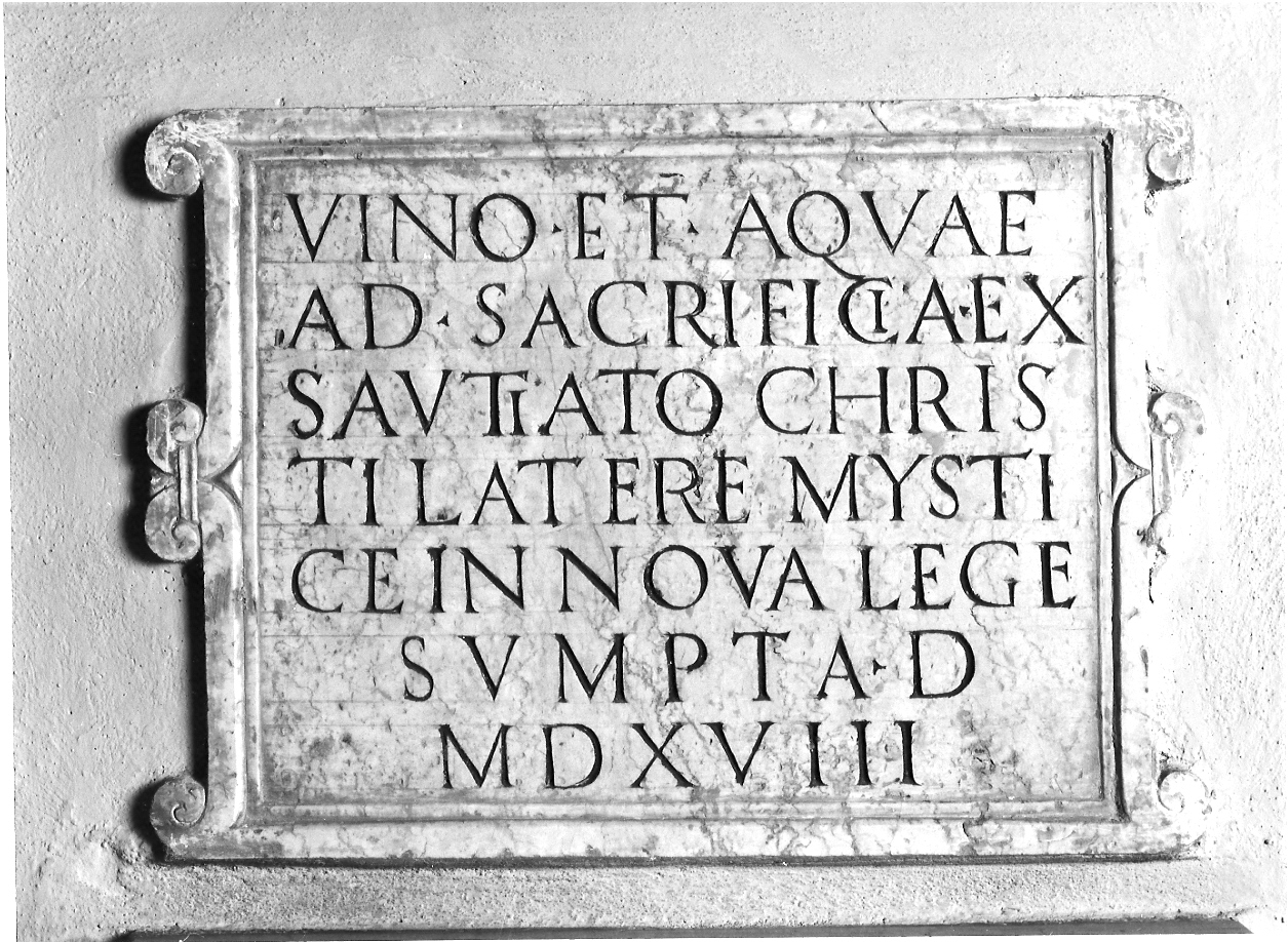 iscrizione (lapide, opera isolata) - ambito bresciano (sec. XVI)