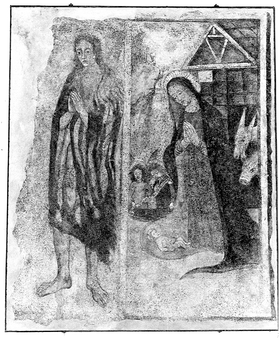 Santa Maria Maddalena e Natività (dipinto, opera isolata) - ambito lombardo (fine sec. XV)