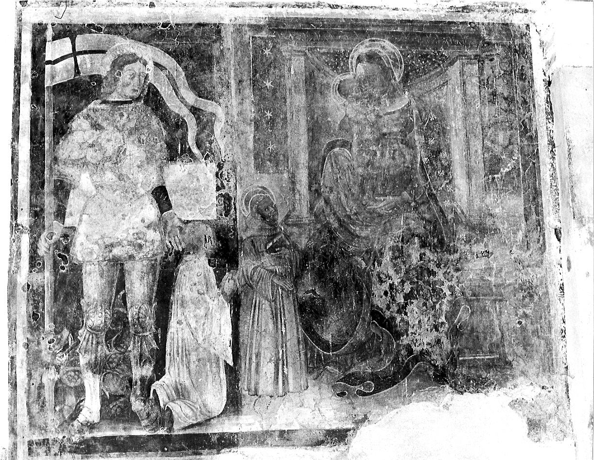 Madonna e San Giorgio (dipinto, opera isolata) - ambito lombardo (prima metà sec. XVI)