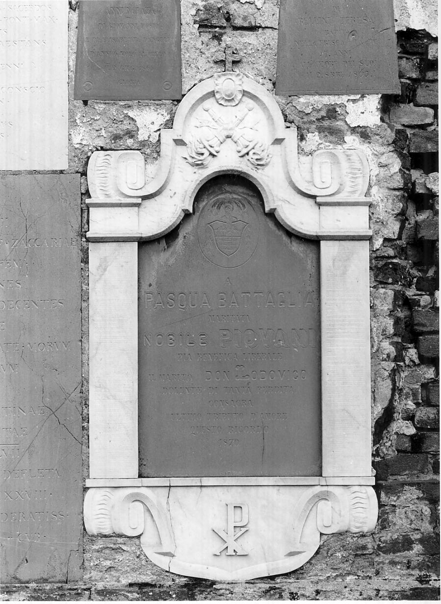 lapide tombale, opera isolata - ambito ostianese (terzo quarto sec. XIX)