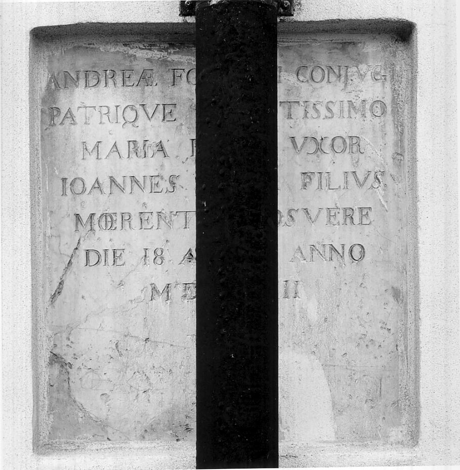 lapide tombale, opera isolata - ambito ostianese (sec. XIX)