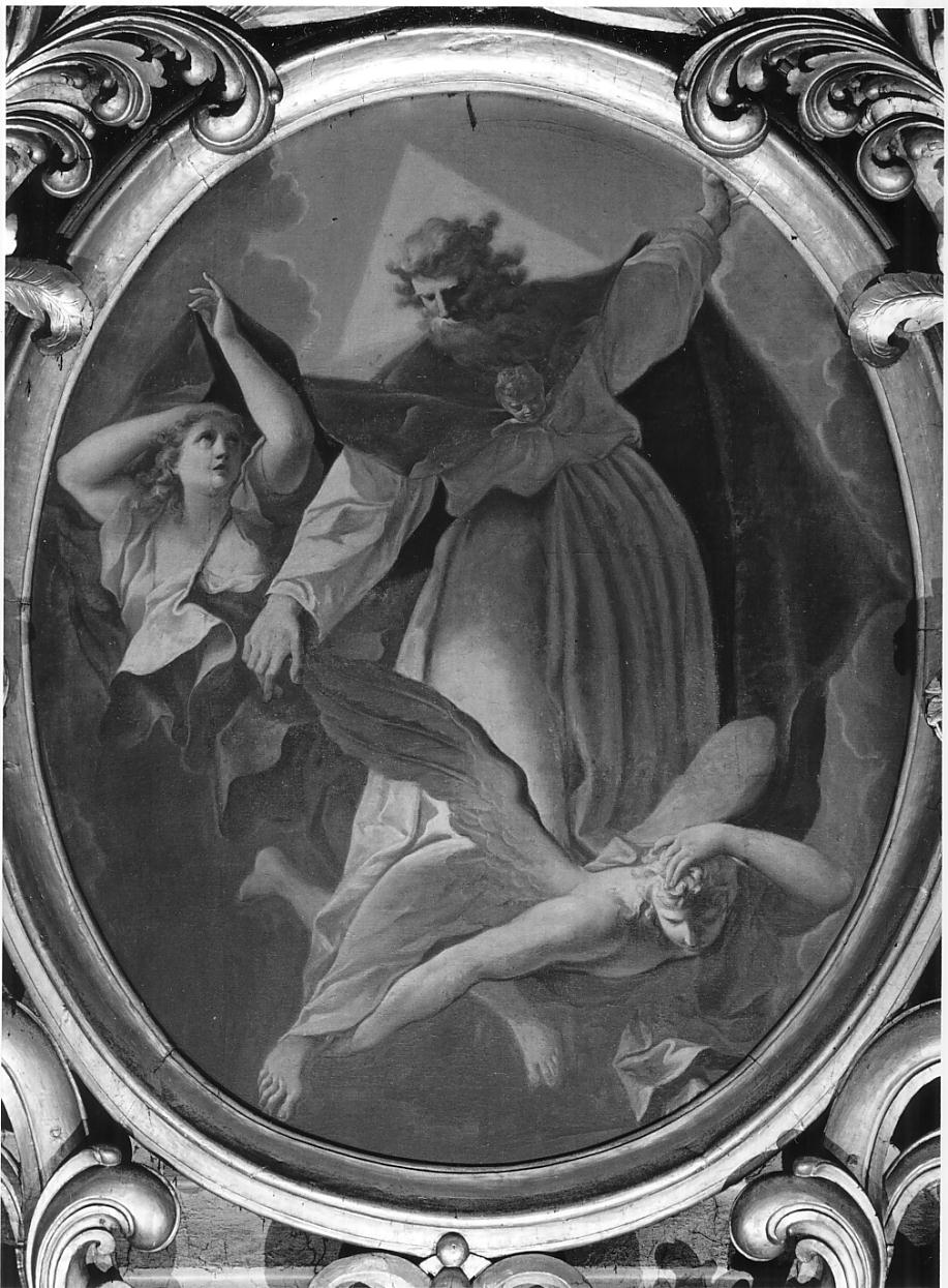 Dio Padre e Angeli (dipinto, elemento d'insieme) di Tortelli Giuseppe (sec. XVIII)