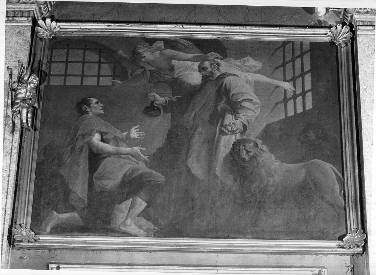 Daniele nella fossa dei leoni (dipinto, opera isolata) di Tortelli Giuseppe (sec. XVIII)