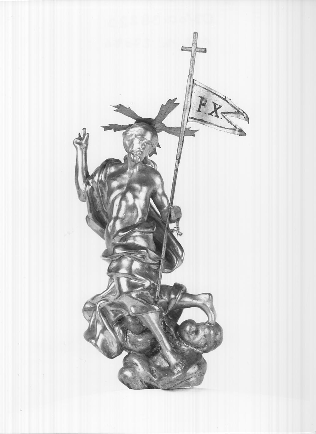 Cristo in gloria (statuetta, opera isolata) - ambito bresciano, ambito ostianese, ambito ostianese (seconda metà sec. XVIII)