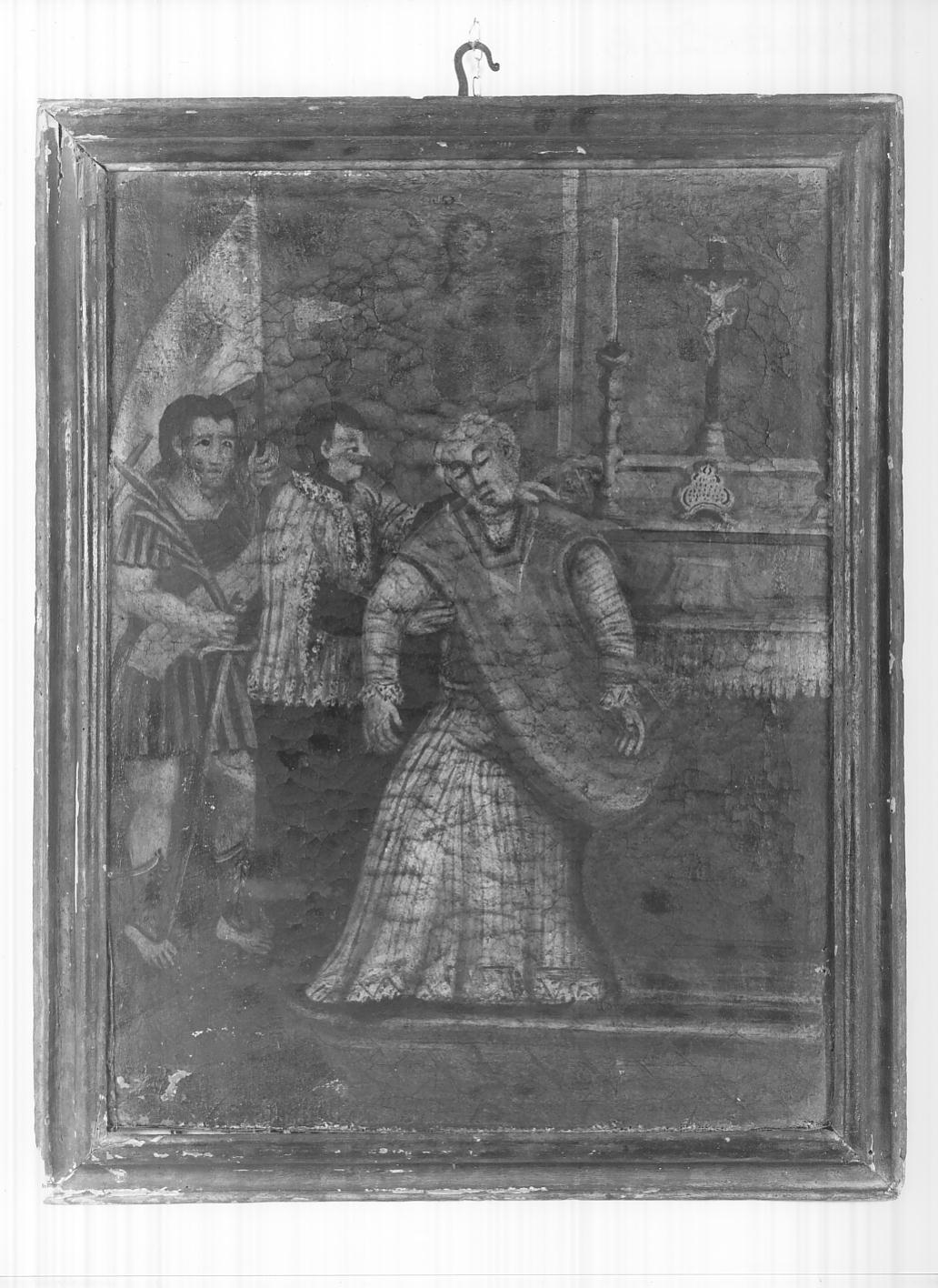 Svenimento di S. Andrea Avellino e S. Alessandro (dipinto, opera isolata) - ambito ostianese (sec. XVIII)