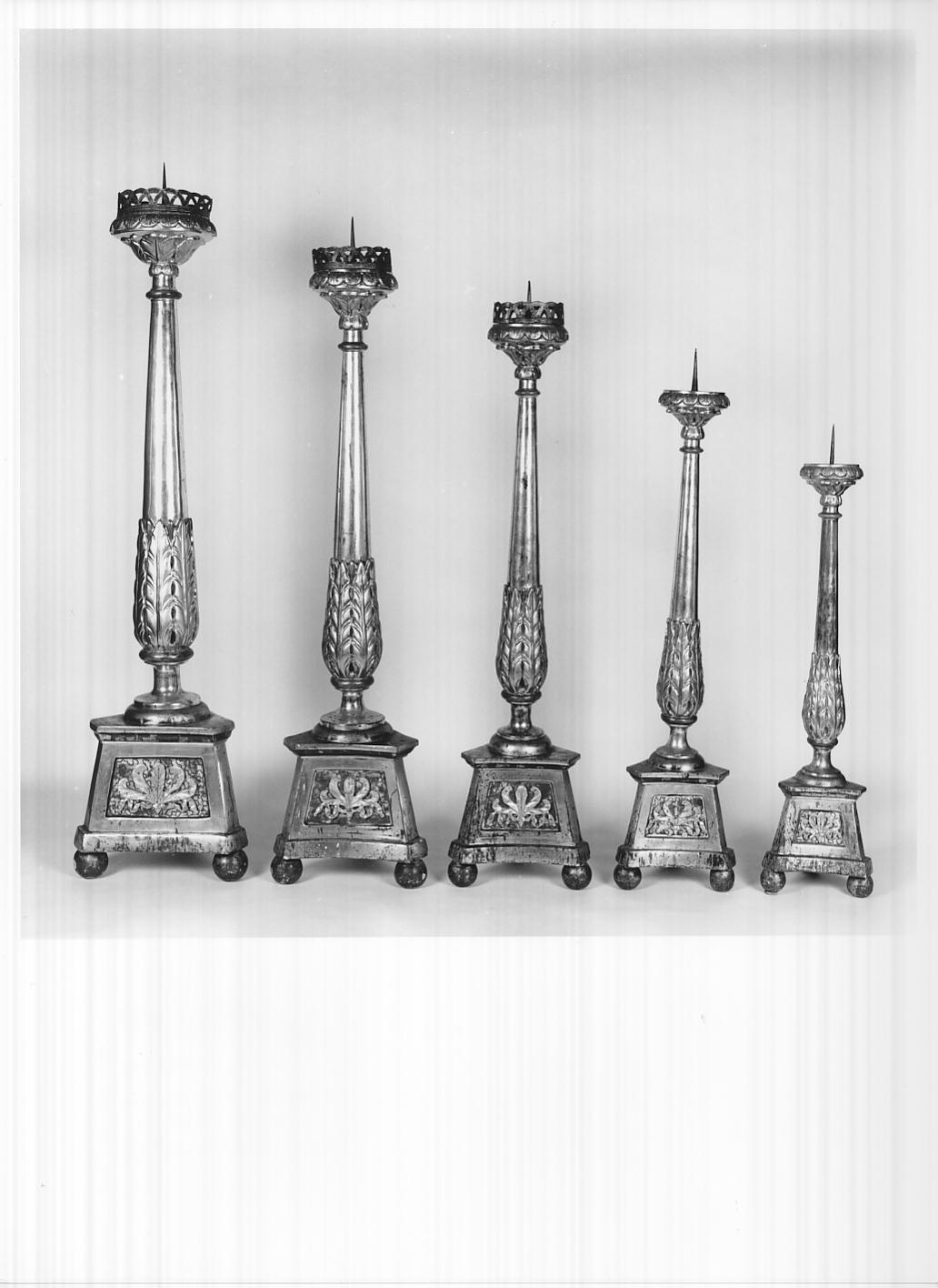 candelabro, serie - ambito bresciano (primo quarto sec. XIX)