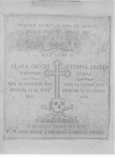 lapide commemorativa, opera isolata - manifattura mantovana (sec. XIX)