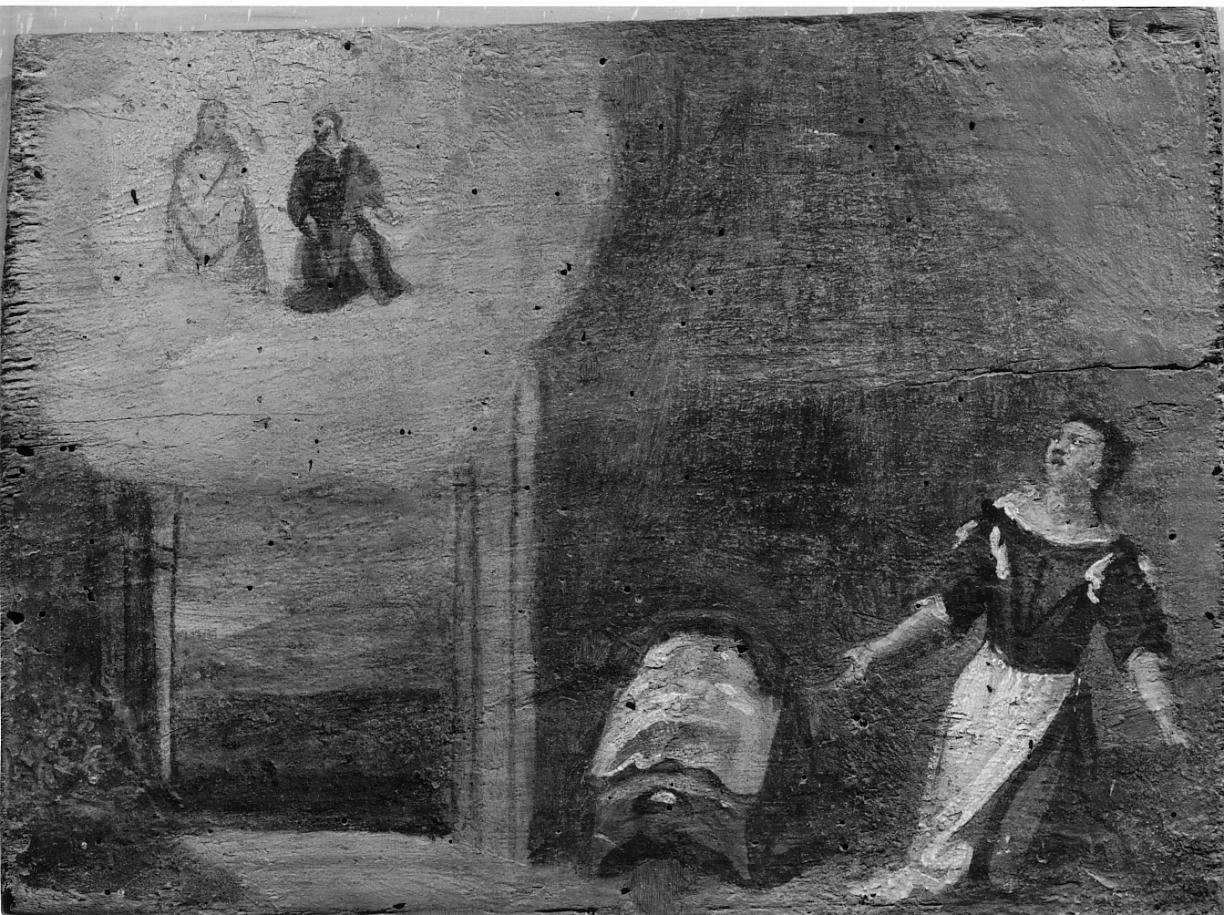 Una donna ottiene da Cristo e da S. Rocco la guarigione del figlio infermo (ex voto, opera isolata) - ambito bresciano (seconda metà sec. XVIII)