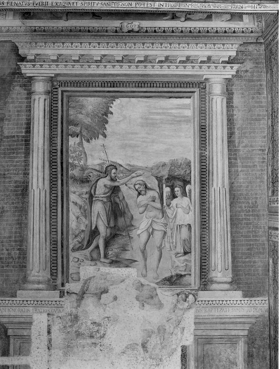 Battesimo di Cristo (dipinto murale, elemento d'insieme) - ambito cremonese (sec. XVII)