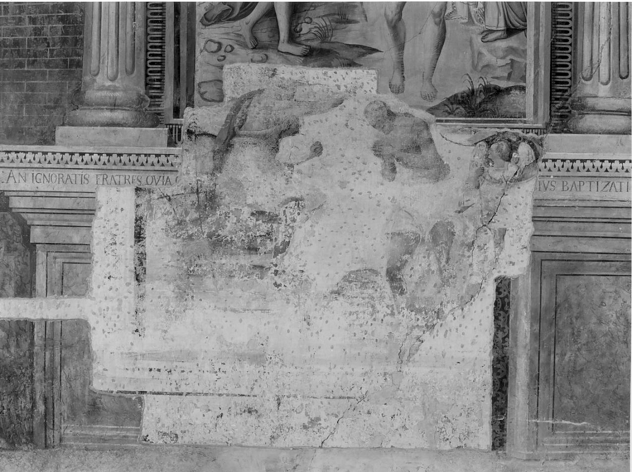 Battesimo di Cristo (dipinto murale, frammento) - ambito cremonese (seconda metà sec. XVI)