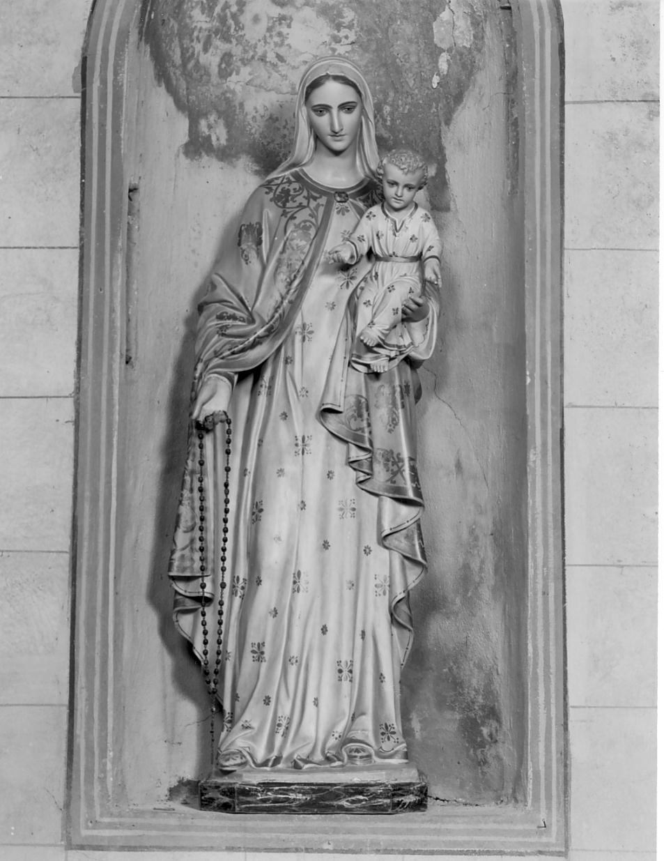Madonna del Rosario (statua, opera isolata) - manifattura lombarda (prima metà sec. XX)