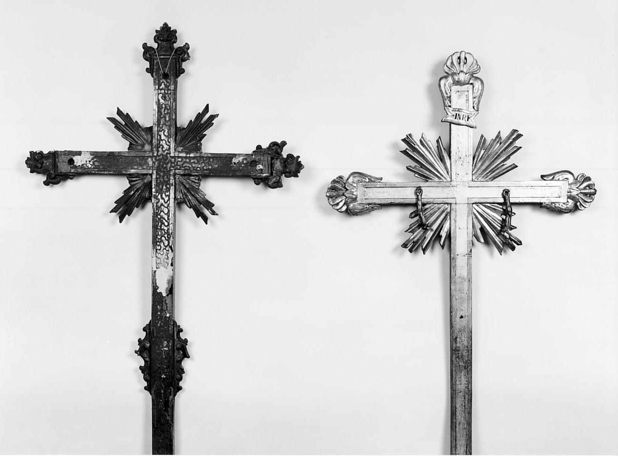 croce processionale, serie - ambito cremonese (prima metà sec. XVIII, sec. XIX)