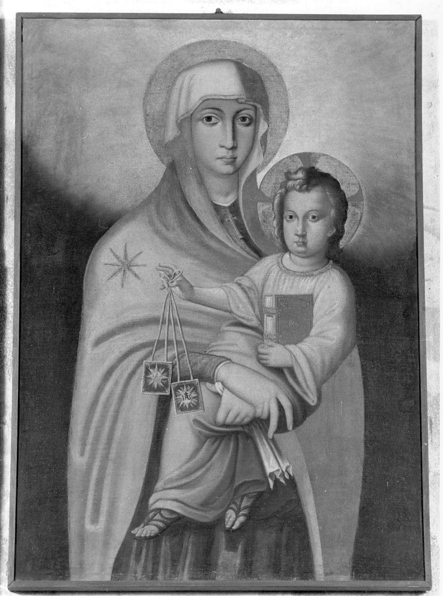 Madonna del Carmine col Bambino (dipinto, opera isolata) - produzione Europa orientale (sec. XVI)