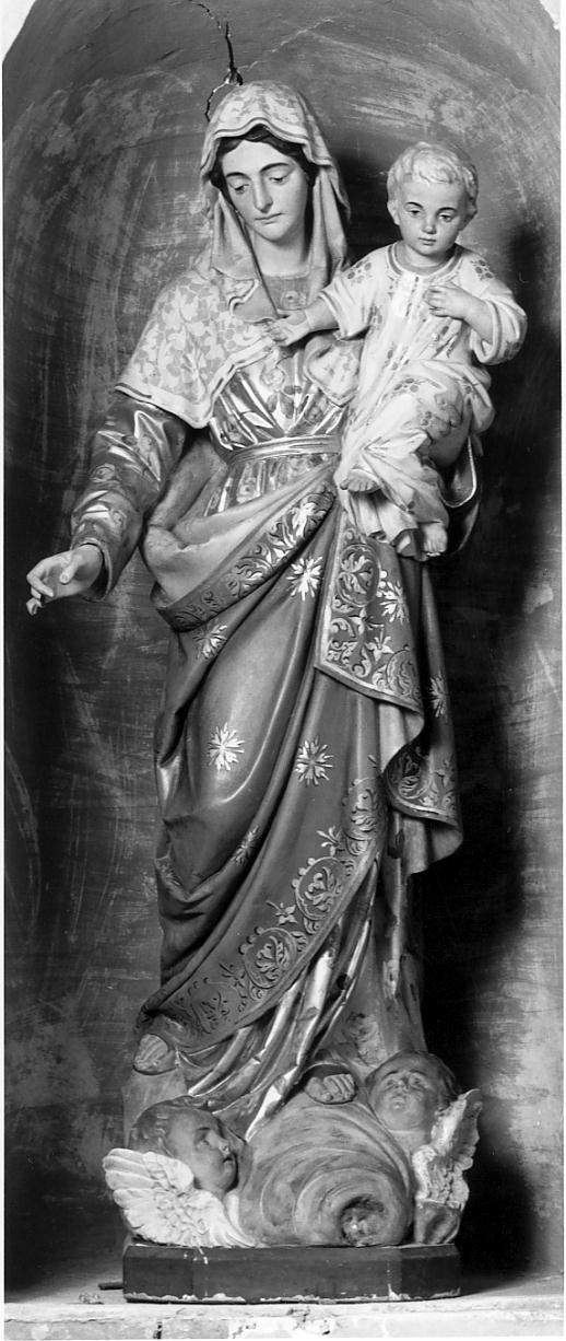 Madonna del Rosario (statua, opera isolata) - produzione lombarda (ultimo quarto sec. XIX)