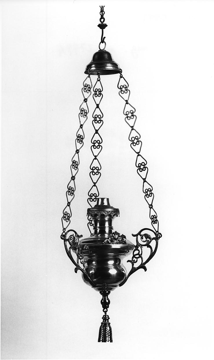 lampada pensile, serie - produzione lombarda (seconda metà sec. XIX)