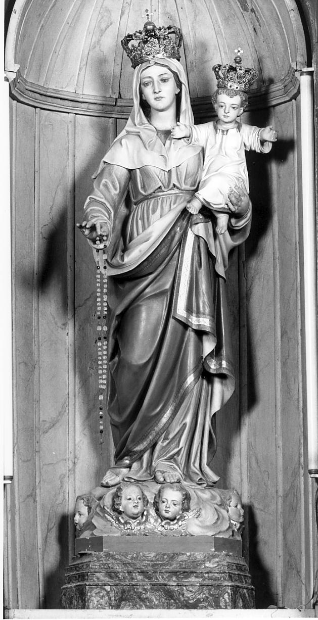 Madonna del Rosario (statua, opera isolata) - bottega milanese (sec. XIX)