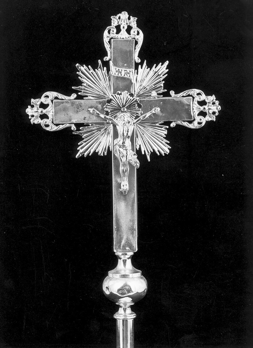 croce processionale, opera isolata - produzione lombarda (sec. XIX)
