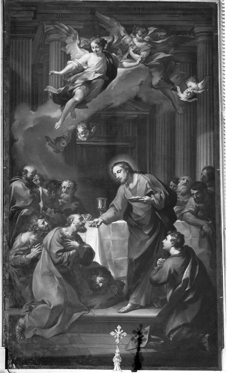ultima cena (pala d'altare, opera isolata) di Cattaneo Santo detto Santino (fine/inizio secc. XVIII/ XIX)