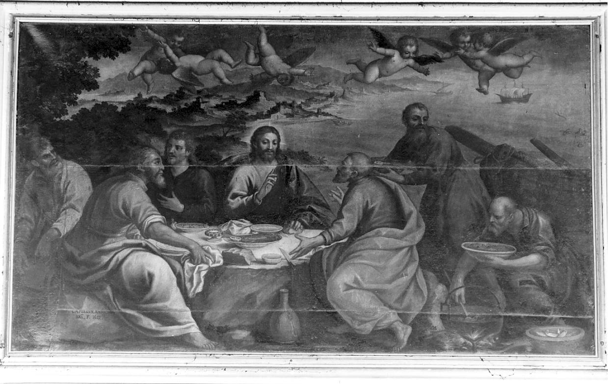 cena in Emmaus (dipinto, opera isolata) di Rama Camillo (sec. XVII)