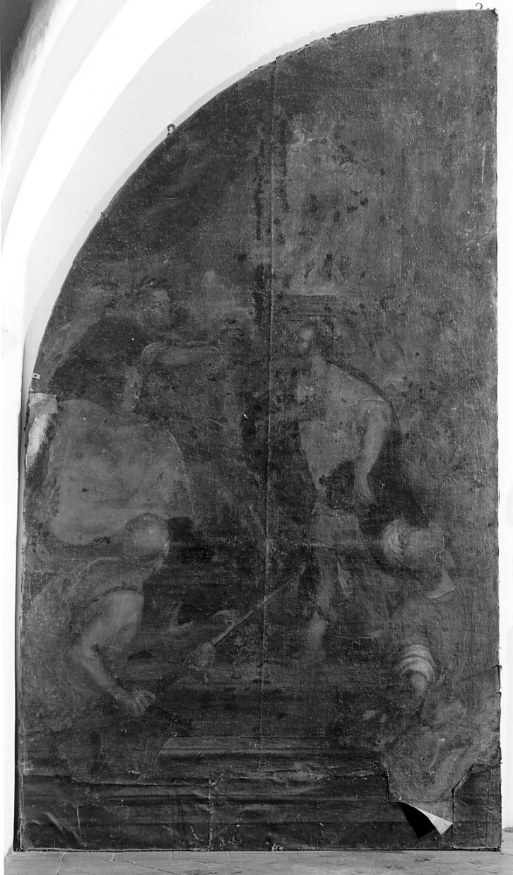 SS. Faustino e Giovita davanti al tiranno (dipinto, opera isolata) di Giugno Francesco (primo quarto sec. XVII)