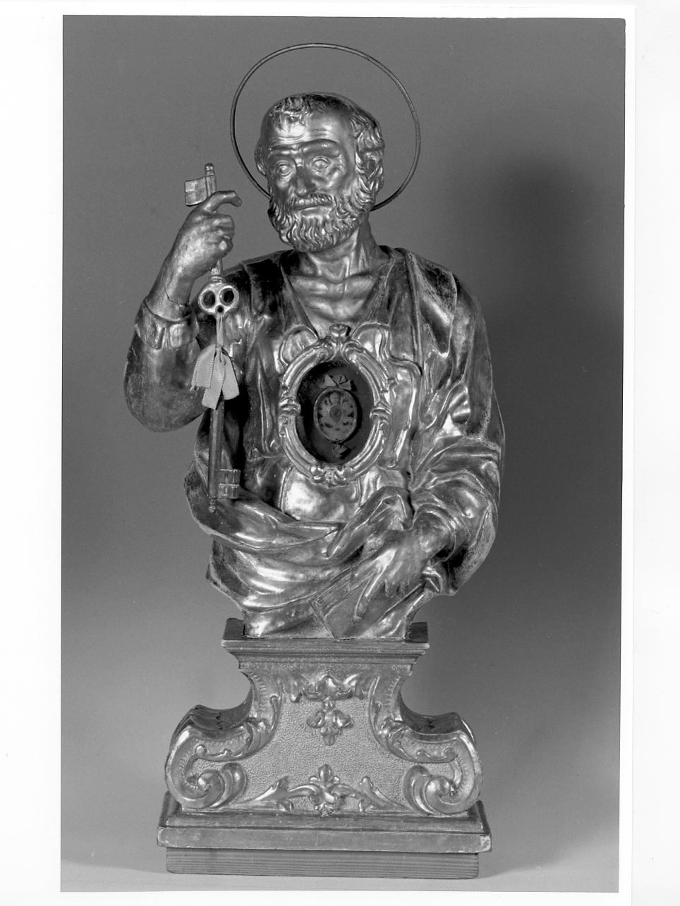 San Pietro (reliquiario - a busto, opera isolata) - bottega bresciana (prima metà sec. XVIII)