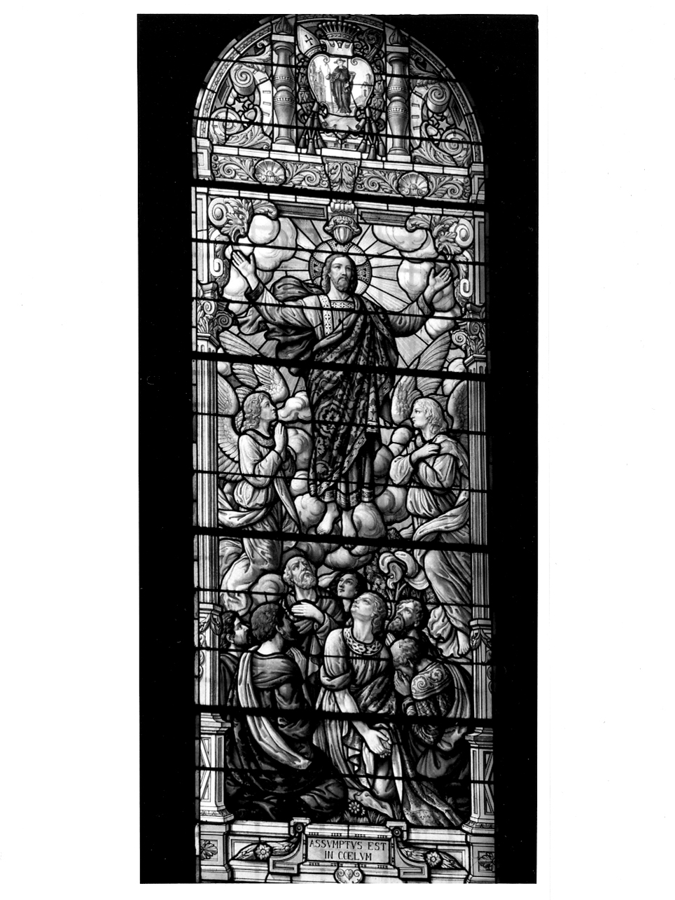 ascensione di Cristo (vetrata, elemento d'insieme) di Balmet Louis (primo quarto sec. XX)