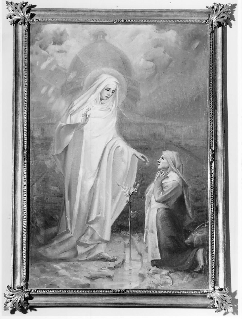 apparizione della Madonna (dipinto, opera isolata) - ambito cremonese (primo quarto sec. XX)