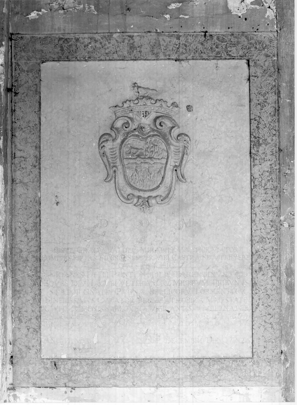 lapide commemorativa, opera isolata - ambito italiano (sec. XVII)