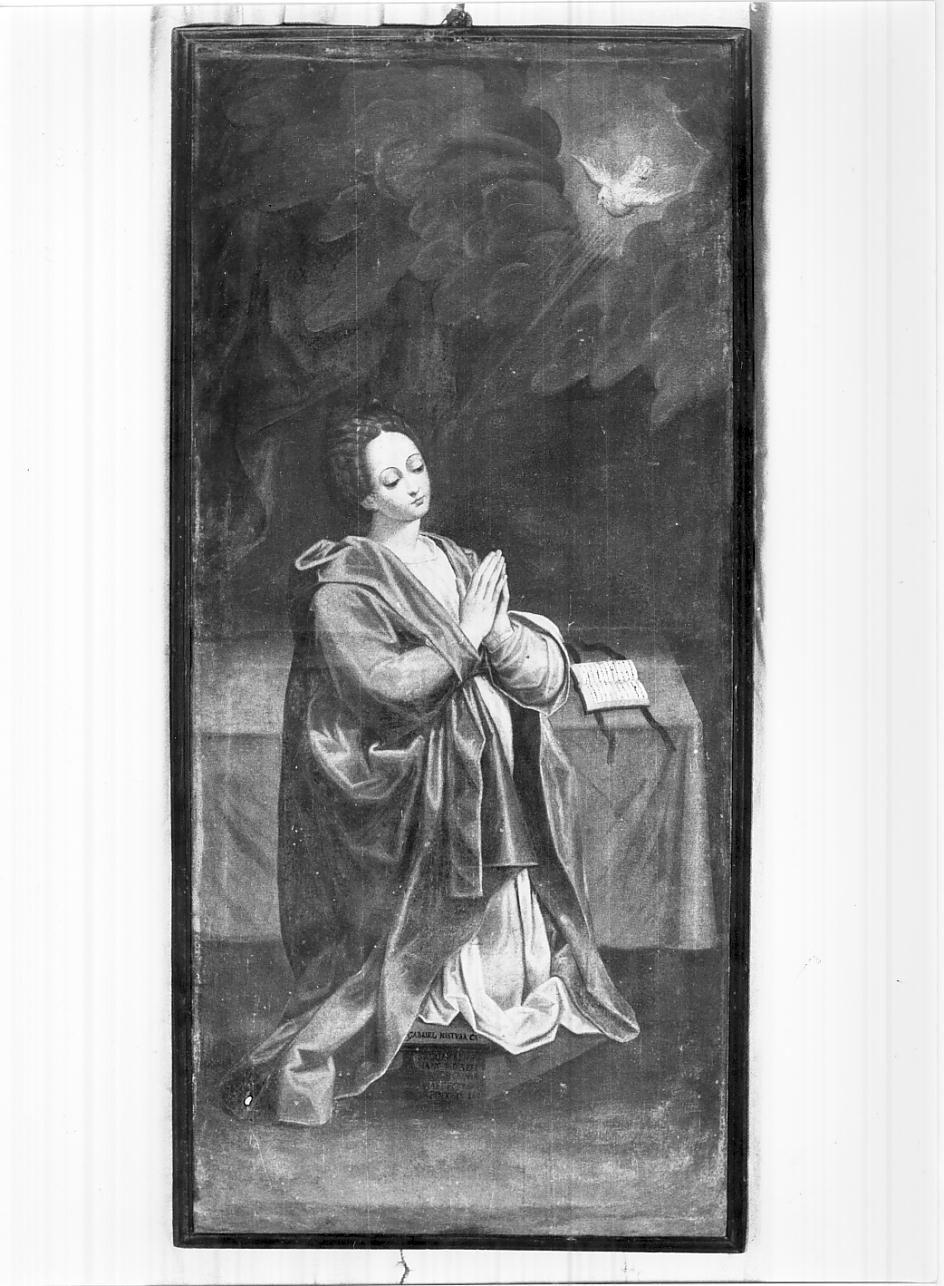 Annunciazione (dipinto, opera isolata) di Mistura Gabriele (attribuito) (sec. XVII)