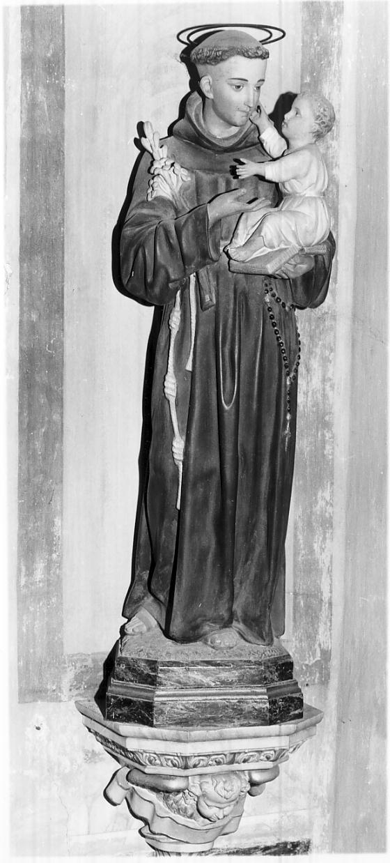 Sant'Antonio da Padova col Bambino (statua, opera isolata) - ambito italiano (fine sec. XIX)