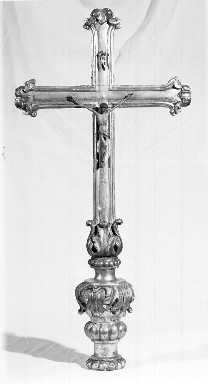 croce processionale, opera isolata - ambito italiano (sec. XVIII)