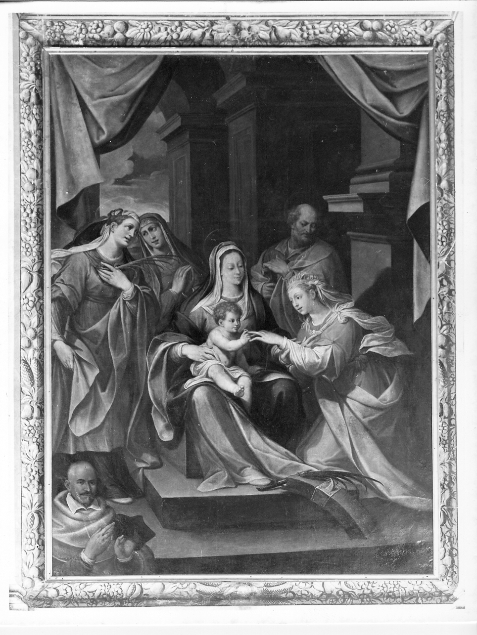 matrimonio mistico di Santa Caterina d'Alessandria (dipinto, opera isolata) di Procaccini Camillo (sec. XVII)