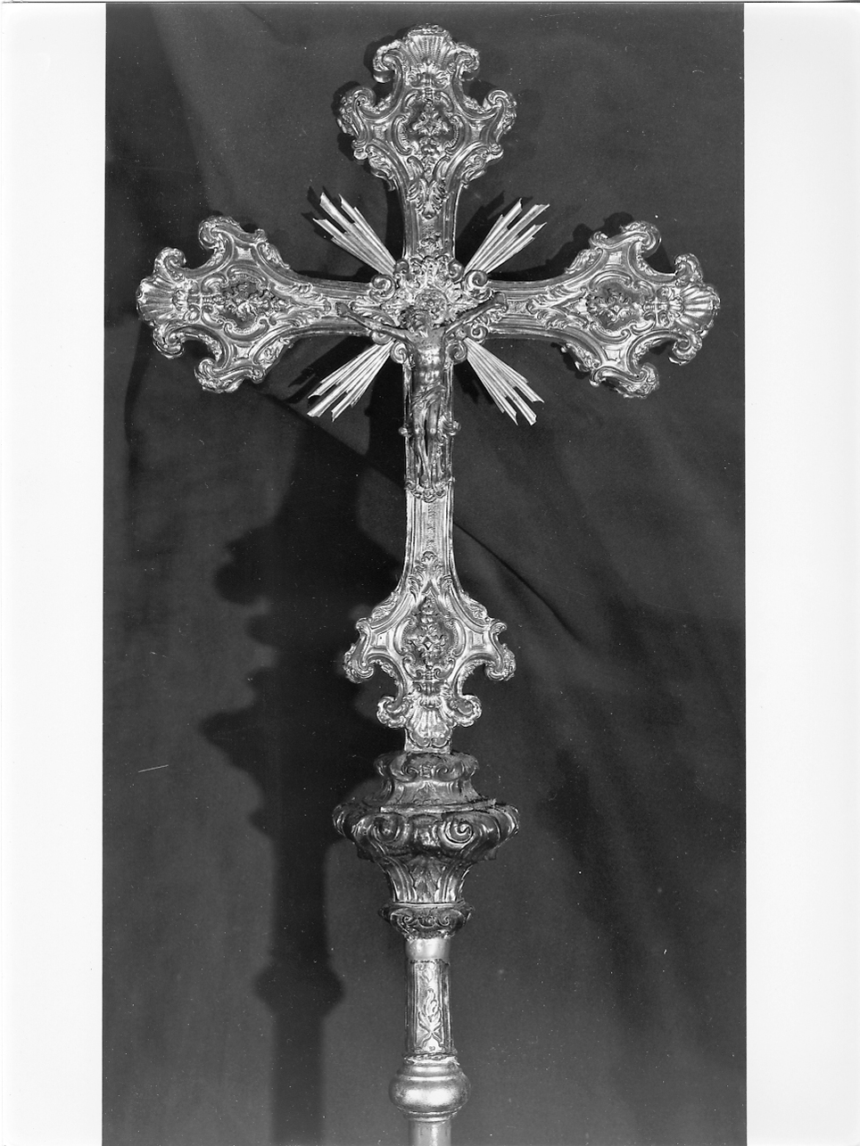 croce processionale, opera isolata - ambito bresciano (sec. XVIII)