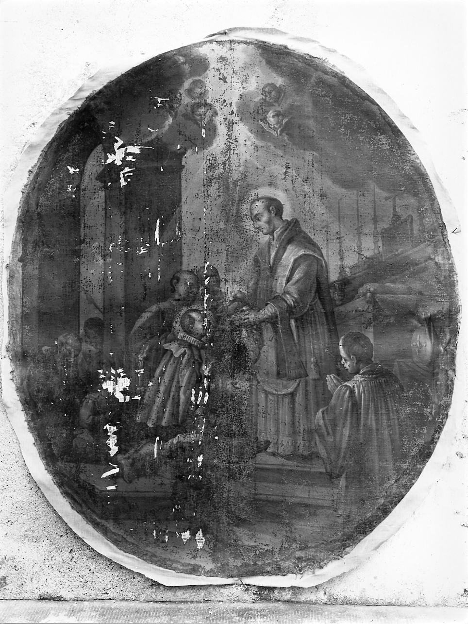 Scena della vita di San Luigi Gonzaga (dipinto, opera isolata) - ambito mantovano (sec. XVII)