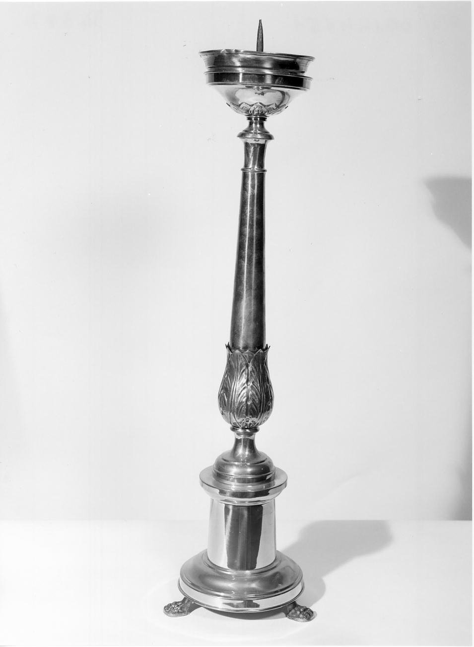 candeliere d'altare, serie - ambito lombardo (seconda metà sec. XIX)