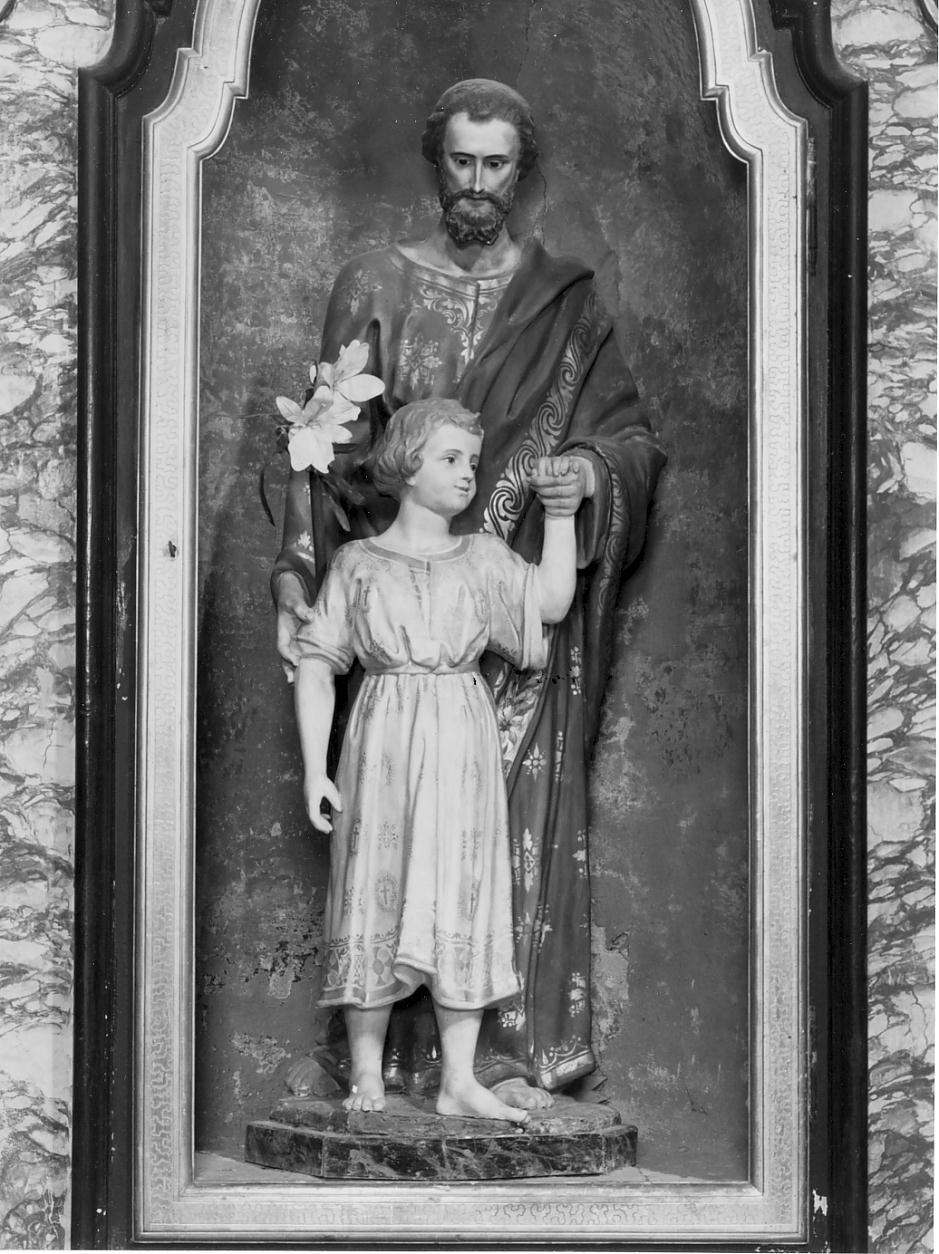 San Giuseppe e Gesù Bambino (statua, opera isolata) di Nardini Giuseppe (bottega) (sec. XX)