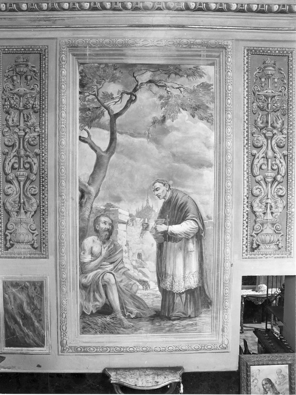 San Carlo Borromeo comunica gli appestati (dipinto, elemento d'insieme) di Benedini Ottorino, Barbiani Umberto detto Gucin (sec. XX)