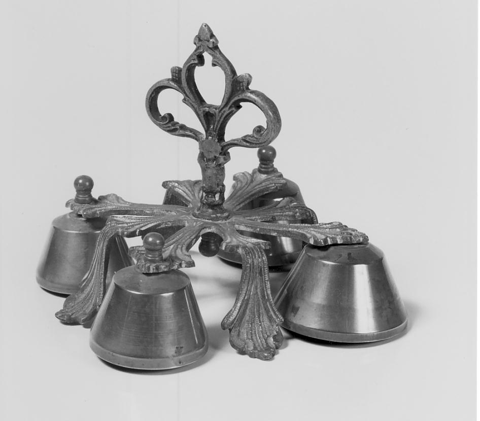 campanello d'altare multiplo, opera isolata - manifattura lombarda (ultimo quarto sec. XIX)