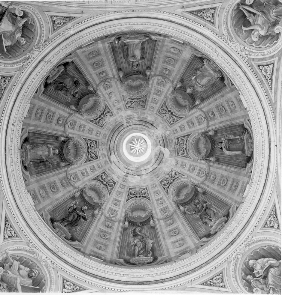 Santi/ motivi decorativi (decorazione pittorica, insieme) di Benedini Ottorino, Barbiani Umberto detto Gucin (sec. XX)