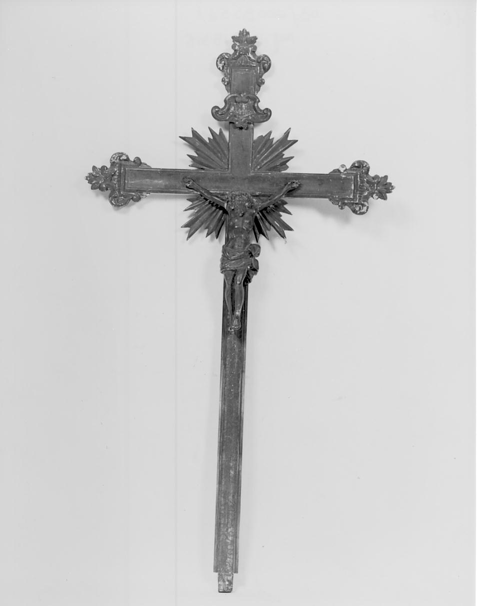 croce processionale, opera isolata - manifattura cremonese (seconda metà sec. XVIII)