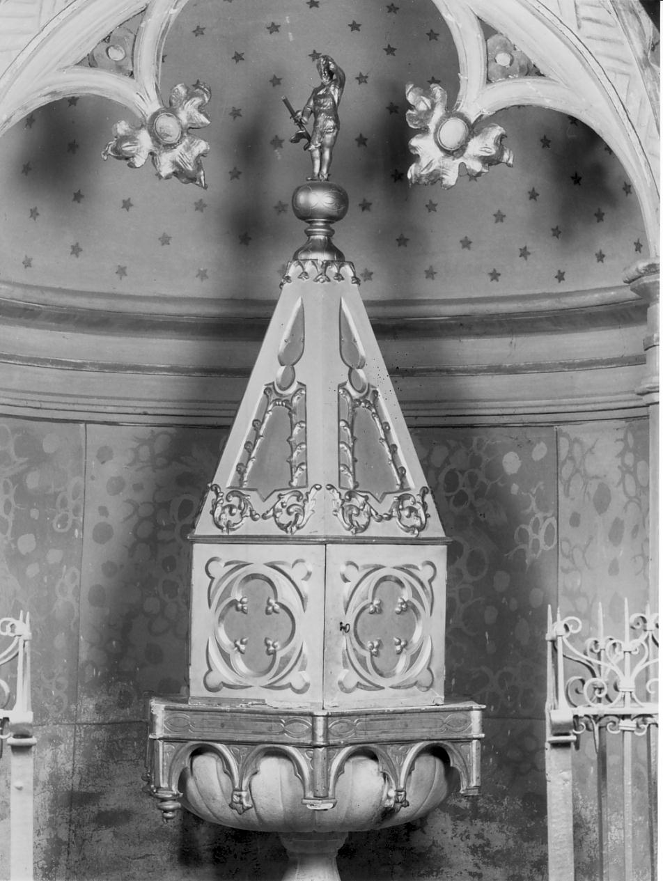 coperchio del fonte battesimale, elemento d'insieme - manifattura cremonese (fine/inizio secc. XIX/ XX)